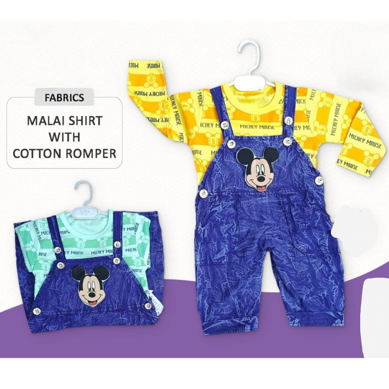 Design # 1032 Boys Kids Wear | Fabric Malai Jersey | Shirt With Romper