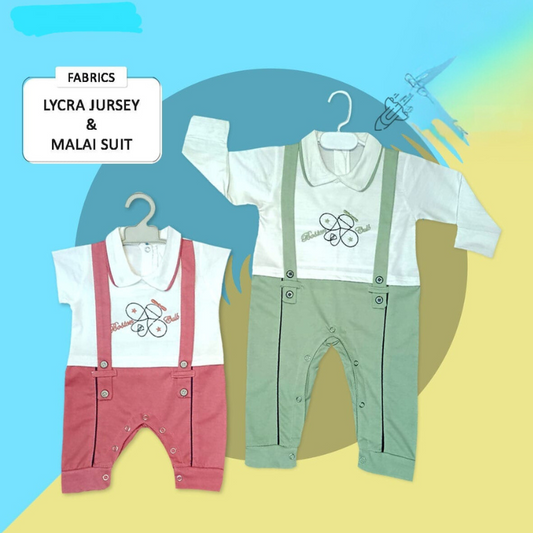 Design # 1035 New Born Wear | Fabric Lycra & Malai Jersey | Malai Romper