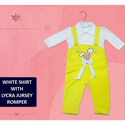 Design # 1039 New Born Wear | Fabric Lycra Jersey | Shirt + Romper