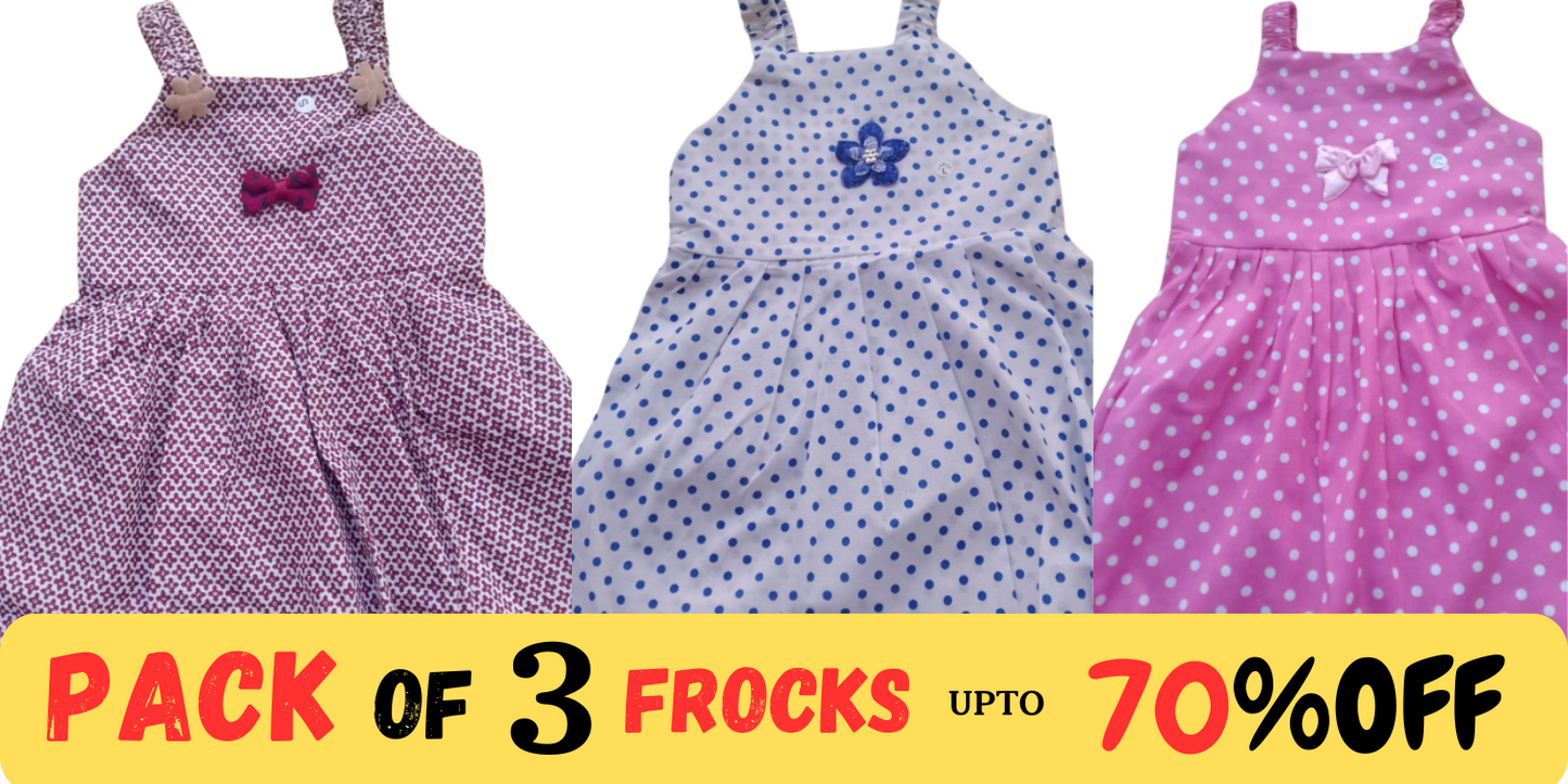 PACK OF 3 GIRLS FROCKS