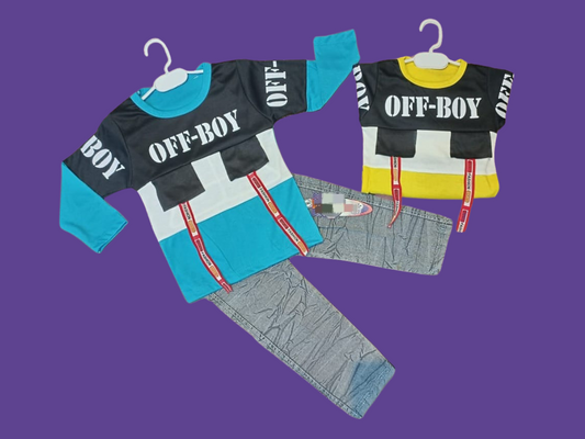 Design # 1052 Boys Kids Wear | Fabric Malai Jersey & Cotton | Shirt + Pent