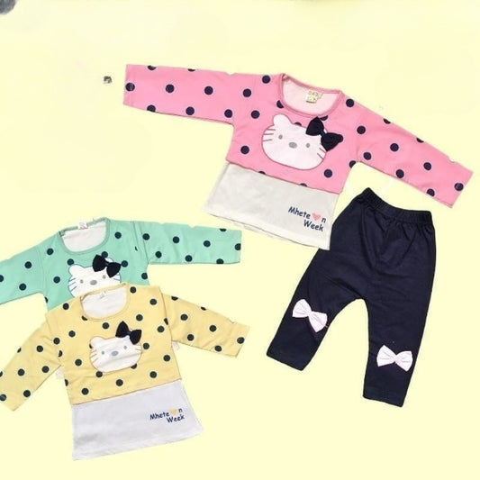 Design # 1006 Girls Kids Wear| Fabric Terry & Jersey | Shirt + Trouser