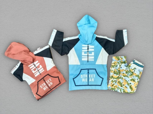 Design # 1060 Boys Kids Wear | Fabric Malai Jersey | Hoodie + Trouser