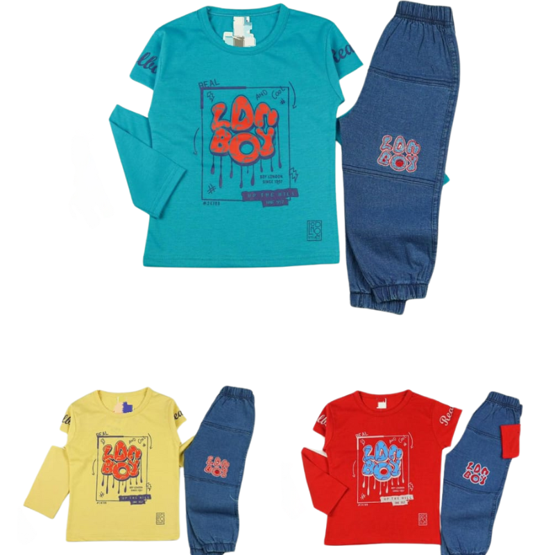 Design # 1065 Boys Kids Wear | Fabric Malai Jersey | Shirt + Pent