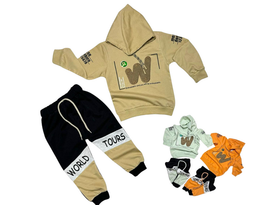 Design # 1080 Boys Kids Wear | Fabric Lycra French Terry | Hoodie+ Trouser