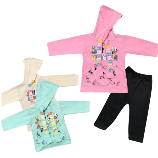 Design # 1008 Girls Kids Wear| Fabric French Terry & Jersey | Shirt + Trouser